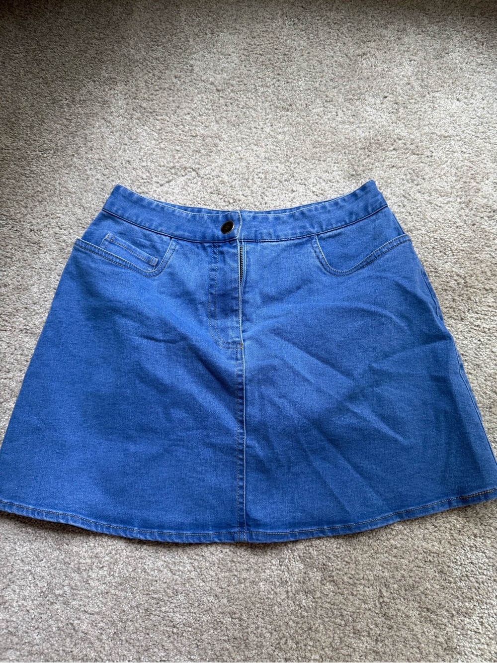 Tuckernuck Classic Blue Denim A-Line Skirt